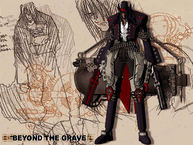 Gothic suit man with gun free wallpaper for desktop - medium preview image