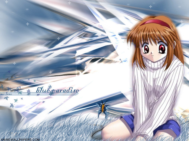 Girl grass blue star red free wallpaper for desktop - medium preview image