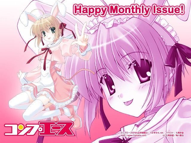 Pink hair cat ears smiling free wallpaper for desktop - medium preview image