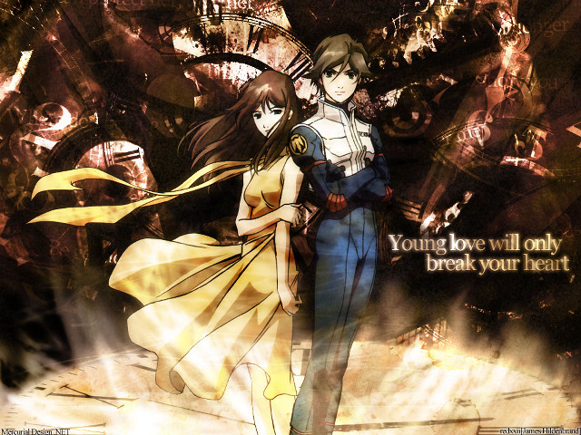 Anime couple neo romanticism quote free wallpaper for desktop - medium preview image