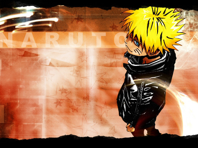 Yellow haired naruto style male free wallpaper for desktop - medium preview image