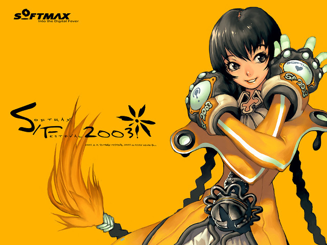 Woman yellow dress bird maximalism free wallpaper for desktop - medium preview image