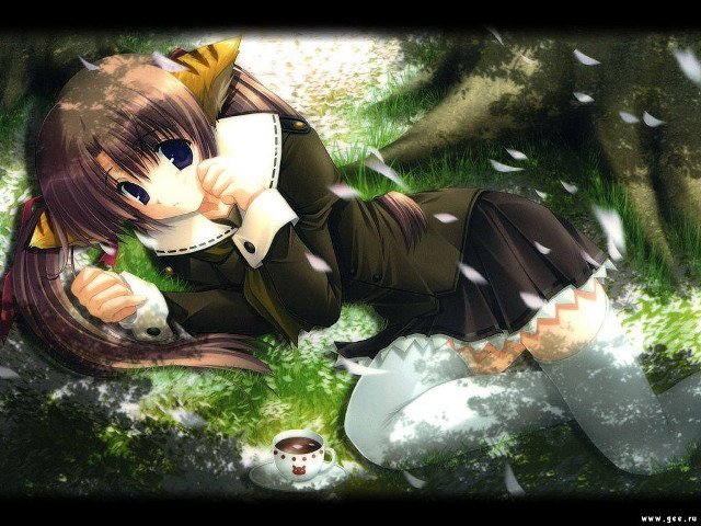 Alice gothic anime girl outdoors free wallpaper for desktop - medium preview image