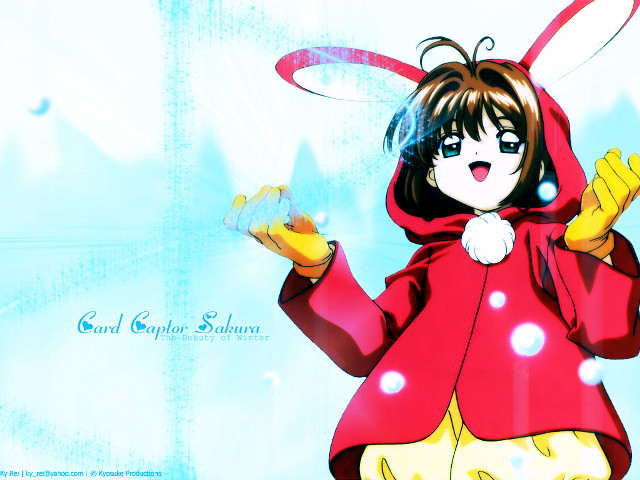 Girl bunny hood red coat free wallpaper for desktop - medium preview image