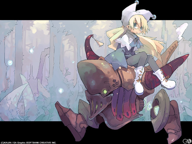 Girl forest giant animal snow free wallpaper for desktop - medium preview image