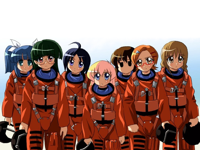 Red uniform group manga anime free wallpaper for desktop - medium preview image