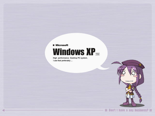 Cartoon character speechbubble windowsxp ai free wallpaper for desktop - medium preview image