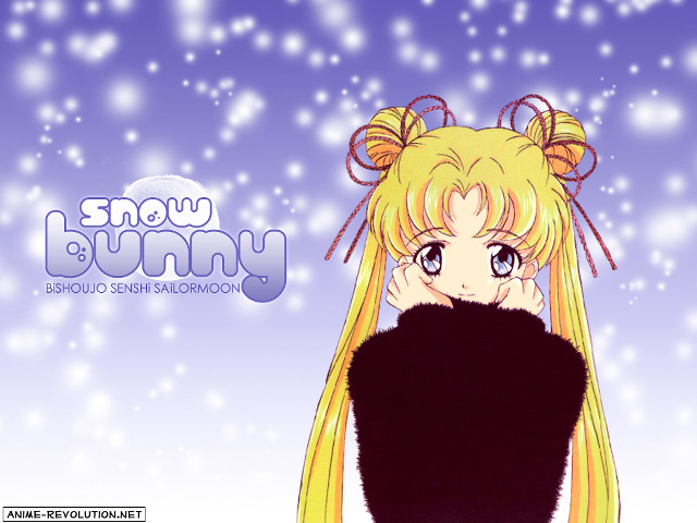 Anime blonde hair snowy starry free wallpaper for desktop - medium preview image