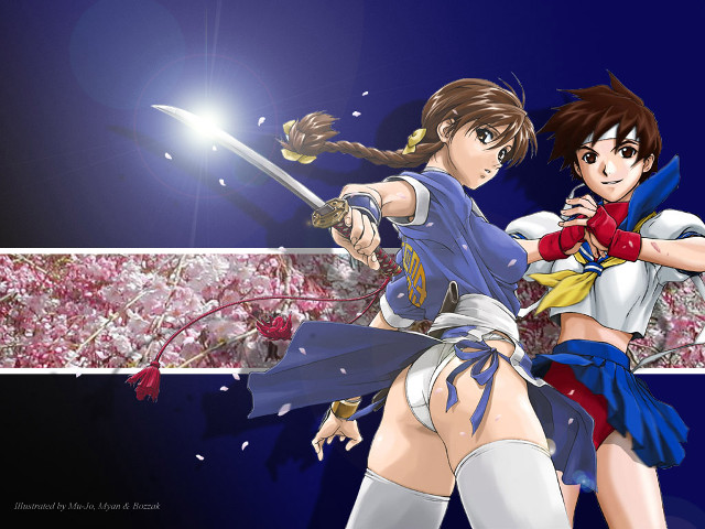 Sakura kasumi anime swords flower free wallpaper for desktop - medium preview image