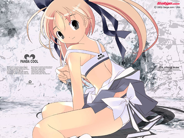 Girl ponytailed sitting beach bikini free wallpaper for desktop - medium preview image