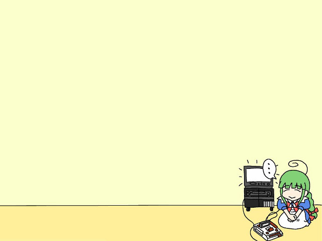 Cartoon girl sitting floor cellphone free wallpaper for desktop - medium preview image