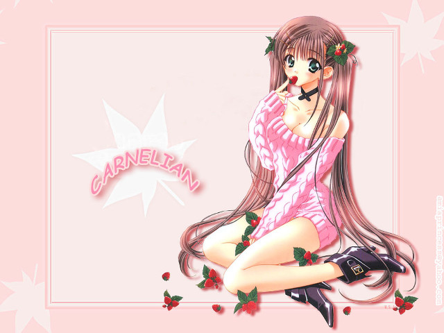 Girl apple berry roses pink free wallpaper for desktop - medium preview image