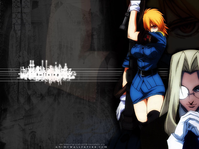Woman blonde police gothic anime free wallpaper for desktop - medium preview image