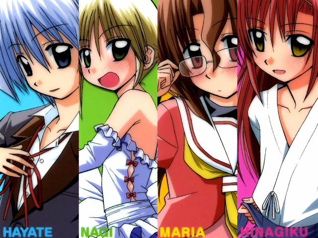 Three anime characters glasses colorful free wallpaper for desktop - medium preview image