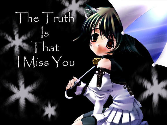 Girl umbrella quote miss you free wallpaper for desktop - medium preview image