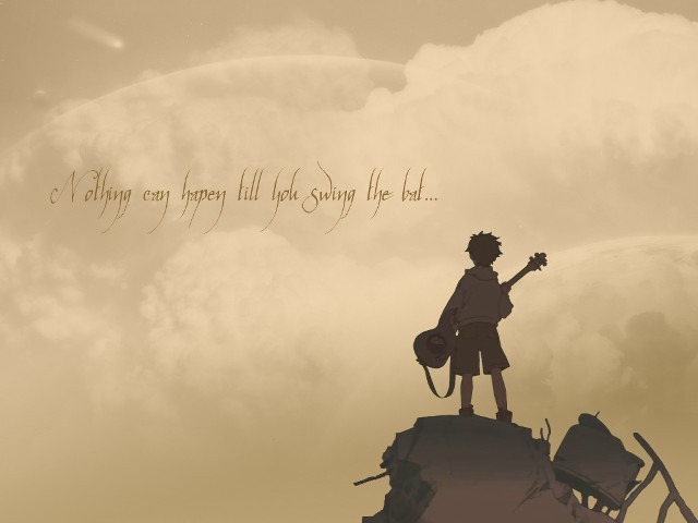 Hill guitar happy boy sky free wallpaper for desktop - medium preview image