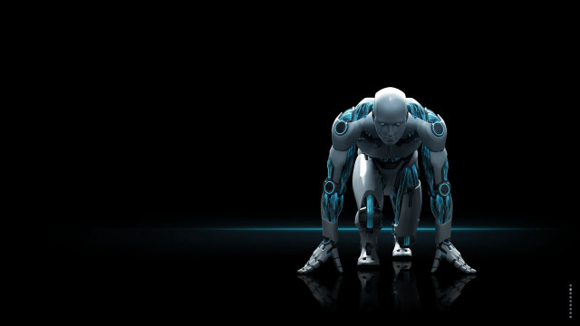 Robot dark arms spread legs #2 free wallpaper for desktop - medium preview image