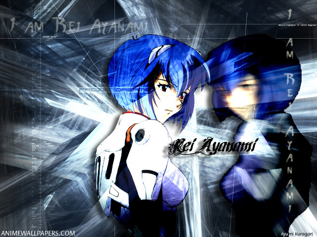 Blue haired anime gun poster free wallpaper for desktop - medium preview image