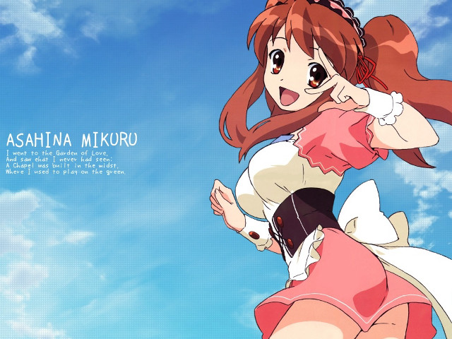 Girl sky dress smile apron free wallpaper for desktop - medium preview image