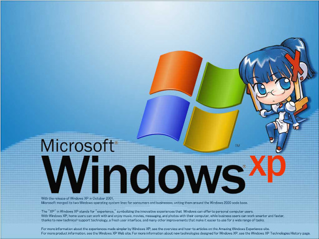 Cartoon character windows xp logo free wallpaper for desktop - medium preview image