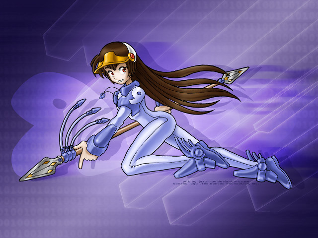 Cybernetic alice prin helmet sword free wallpaper for desktop - medium preview image