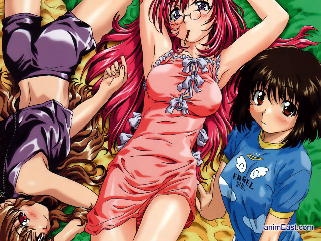 Anime girls bed eizan kikukawa free wallpaper for desktop - medium preview image