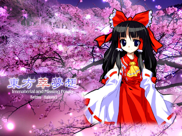 Red dress girl cherry blossoms free wallpaper for desktop - medium preview image