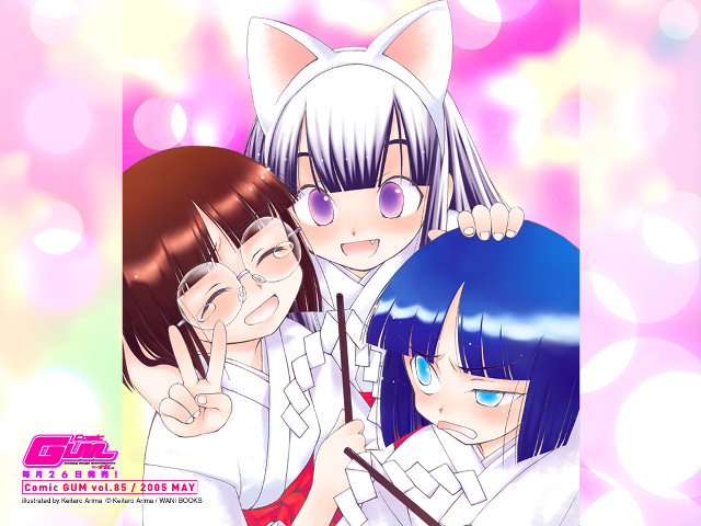 Anime girls anime characters pointing free wallpaper for desktop - medium preview image