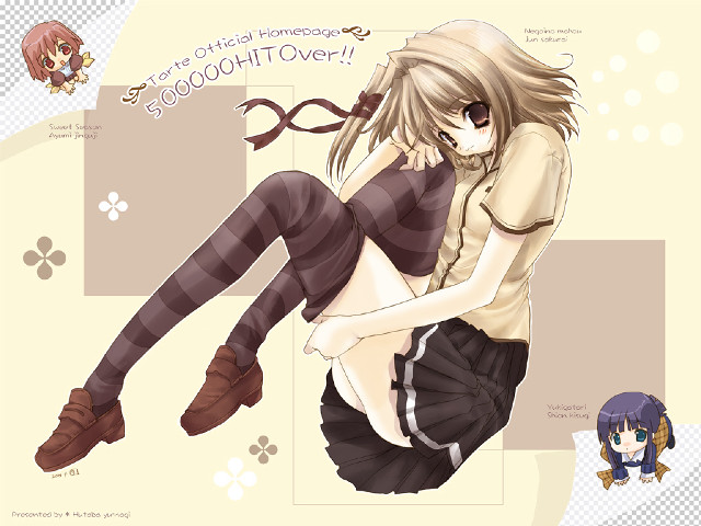 Girl longhair shortskirt sitting blueeyes free wallpaper for desktop - medium preview image