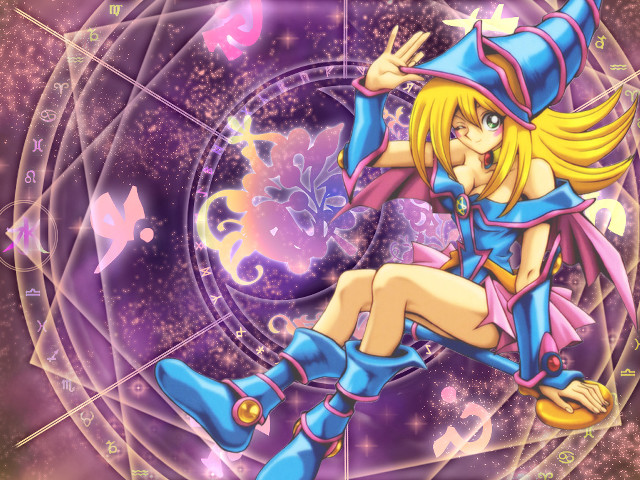 Fantasy magician blonde girl star free wallpaper for desktop - medium preview image