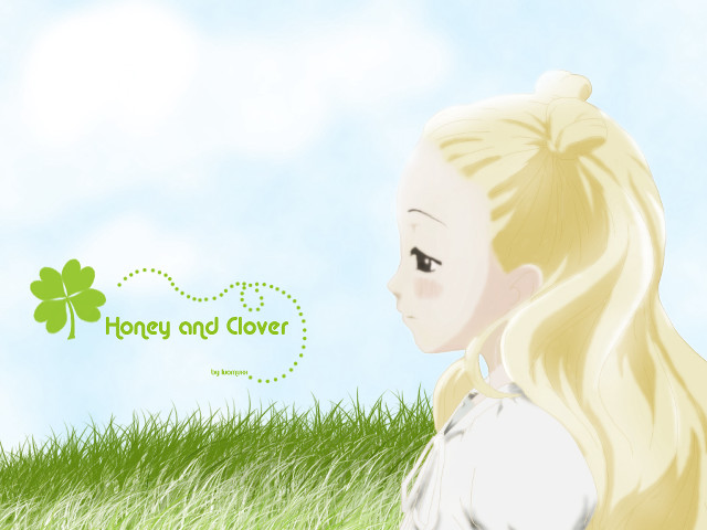 Blonde girl clover head anime free wallpaper for desktop - medium preview image