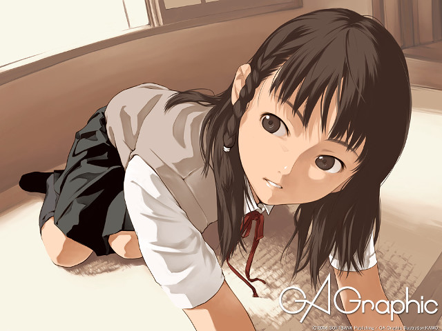 Girl smiling schooluniform browneyes braid free wallpaper for desktop - medium preview image