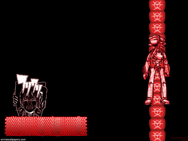 Red black person sticker screenshot free wallpaper for desktop - medium preview image