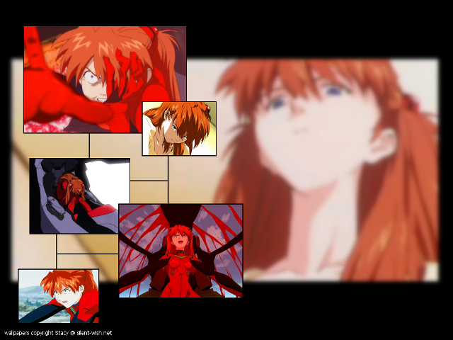 Anime redhair blueeyes collage shinji free wallpaper for desktop - medium preview image