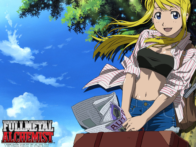 Blonde girl outdoors suitcase tree free wallpaper for desktop - medium preview image