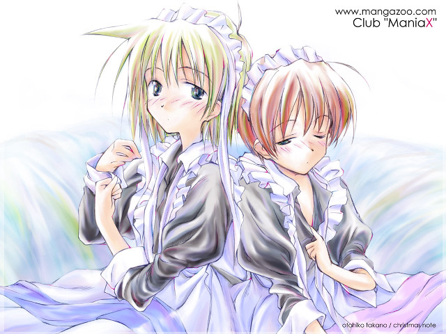 Anime siblings twins maid blonde free wallpaper for desktop - medium preview image
