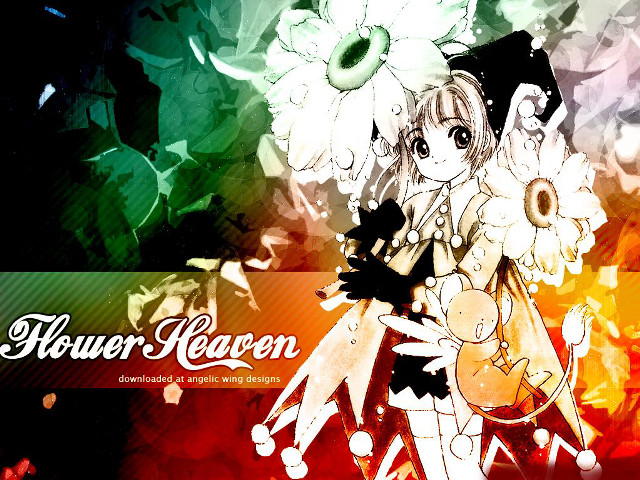 Anime girl flower black dress free wallpaper for desktop - medium preview image