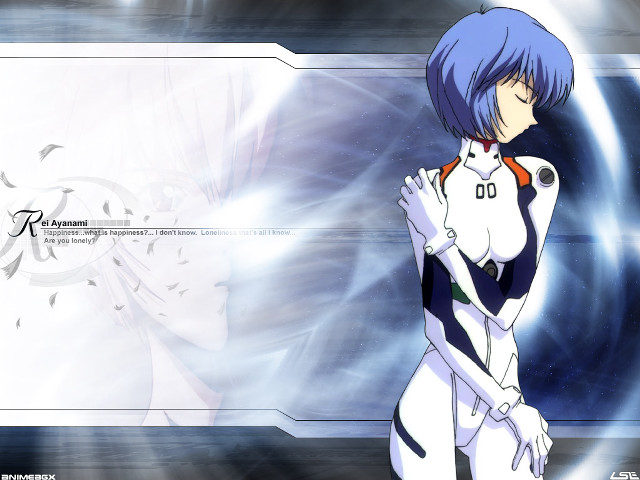 Anime bluehair whitebody bluebackground neo free wallpaper for desktop - medium preview image