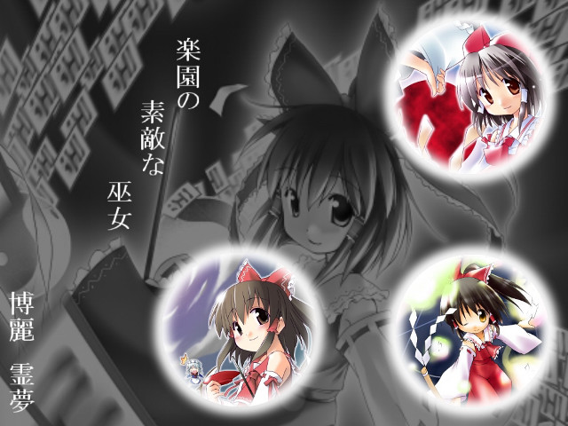 Anime group blackwhite asian characters free wallpaper for desktop - medium preview image