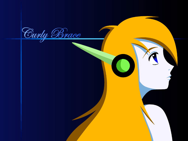 Curly broce anime robot blue free wallpaper for desktop - medium preview image