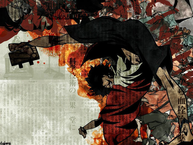 Man sword fire background woman free wallpaper for desktop - medium preview image