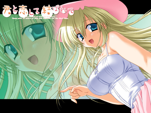 Blonde girl pink hat surprised free wallpaper for desktop - medium preview image