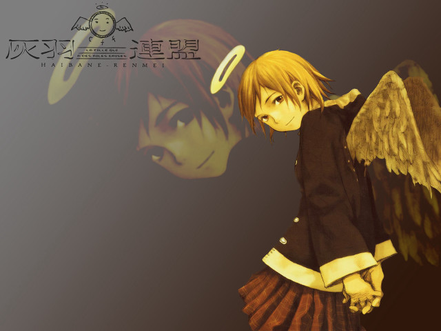 Anime girl angel wings red #2 free wallpaper for desktop - medium preview image