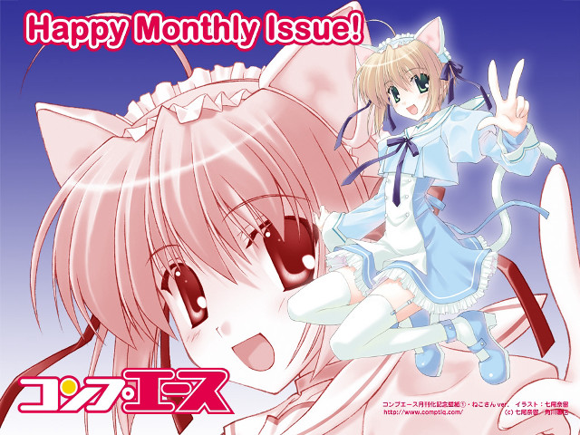 Girl cat ears peace sign free wallpaper for desktop - medium preview image