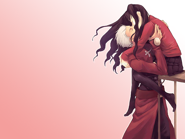 Ayako rokkaku ufotable romantic hug free wallpaper for desktop - medium preview image