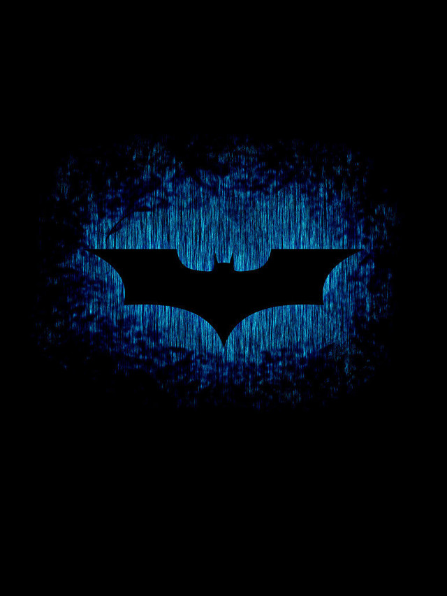 Dark blue batman logo black free wallpaper for mobile - medium preview image