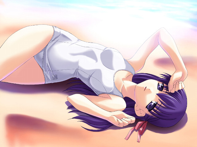 Woman beach sky rayonism portrait free wallpaper for desktop - medium preview image