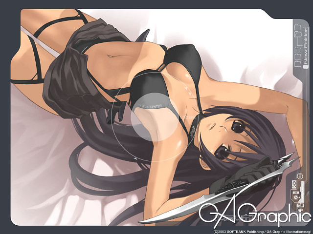 Woman bikini bed knife yandere free wallpaper for desktop - medium preview image