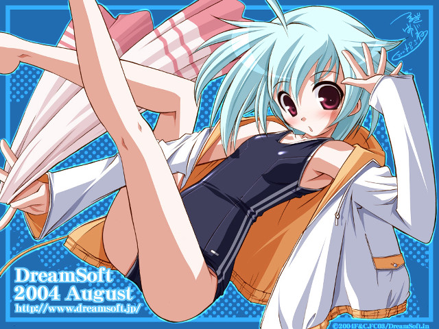 Blue haired woman anime rayonism free wallpaper for desktop - medium preview image