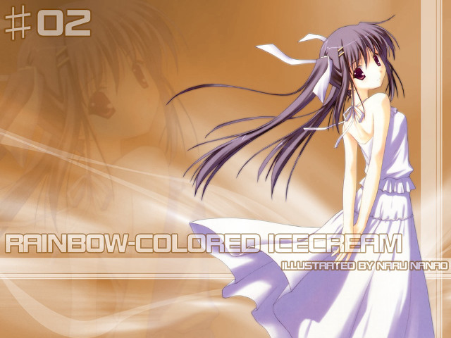 Girl dress longhair anime portrait free wallpaper for desktop - medium preview image